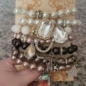 Elegant Multi-Color Beaded Bracelet Set